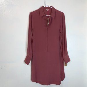 CREMIEUX ROLL-TAB LONG SLEEVE TUNIC DRESS Sz XS